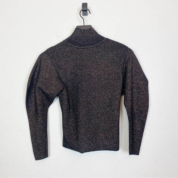 A.L.C. Samuel Metallic Puff Sleeve Sweater - Picture 7 of 9
